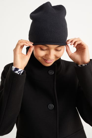 Donna - Berretto in maglia - nero