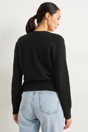 Damen - Strickjacke - schwarz