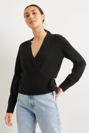 Damen - Strickjacke - schwarz