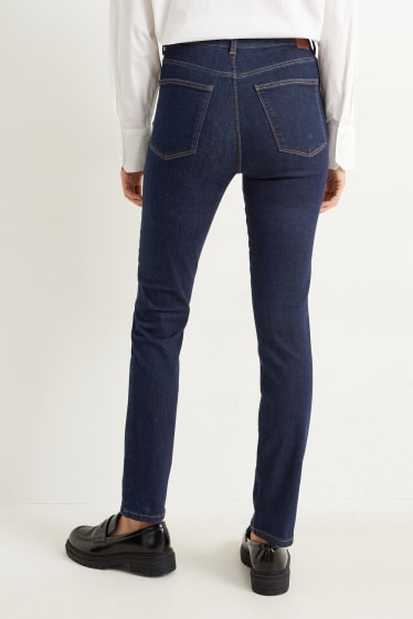 Damen - Slim Jeans - High Waist - LYCRA® - dunkeljeansblau