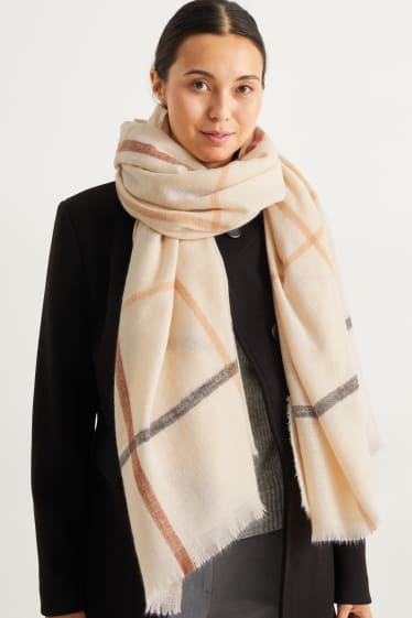 Dames - Sjaal - licht beige