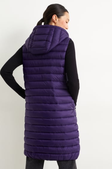 Femmes - Doudoune longue sans manches - violet
