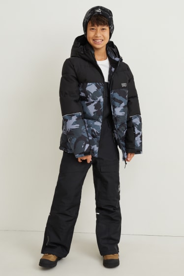 Kinder Jungen - Skihose - wasserdicht - schwarz