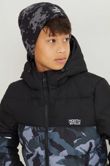 Kinder Buben - Ski-Mütze - schwarz