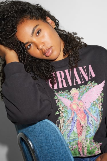 Damen - CLOCKHOUSE - Sweatshirt - Nirvana - dunkelgrau