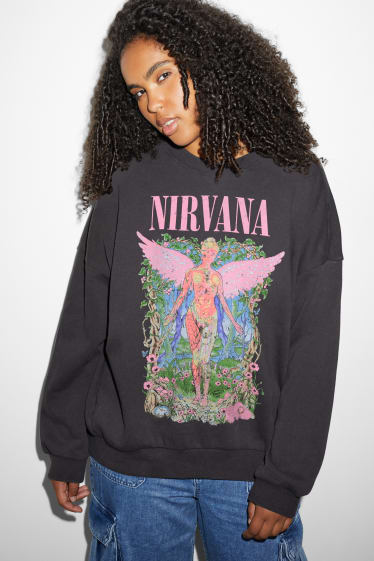 Damen - CLOCKHOUSE - Sweatshirt - Nirvana - dunkelgrau