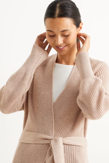 Donna - Cardigan lungo - beige chiaro