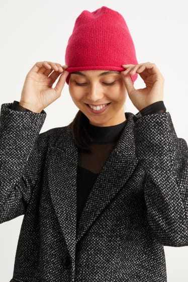 Mujer - Gorro de punto - rosa oscuro