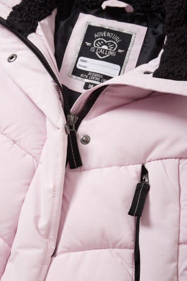 Niños: niñas - Chaqueta acolchada con capucha - rosa claro