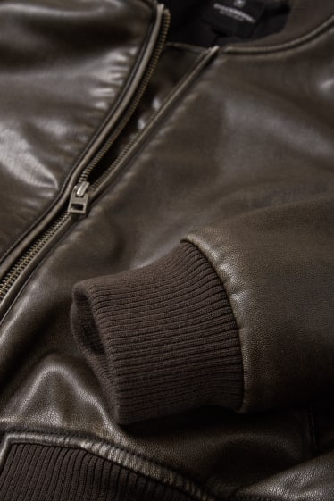Donna - CLOCKHOUSE - giacca taglio corto - similpelle - marrone scuro