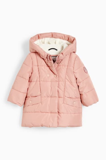 Baby Mädchen - Baby-Steppjacke mit Kapuze - rosa