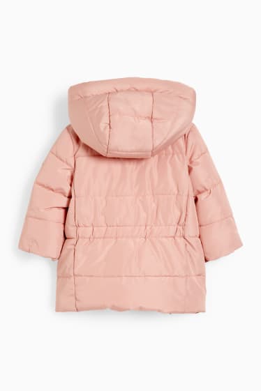 Baby Mädchen - Baby-Steppjacke mit Kapuze - rosa