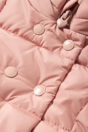 Baby Mädchen - Baby-Steppjacke mit Kapuze - rosa
