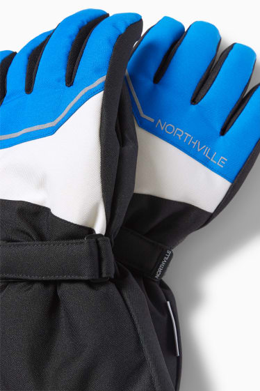 Kinder Jungen - Ski-Handschuhe - wasserdicht - blau