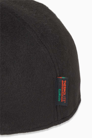 Heren - Flat cap - THERMOLITE® - zwart