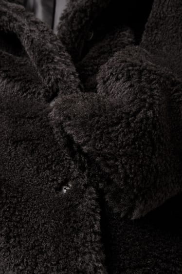 Dámské - Teddy kabát - černá