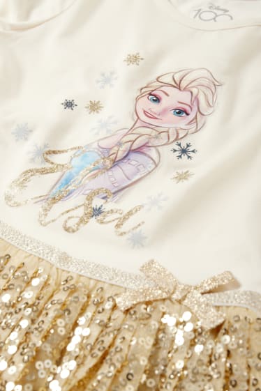 Niños - Frozen - vestido - beis