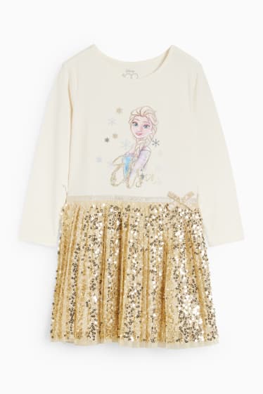 Kinderen - Frozen - jurk - beige