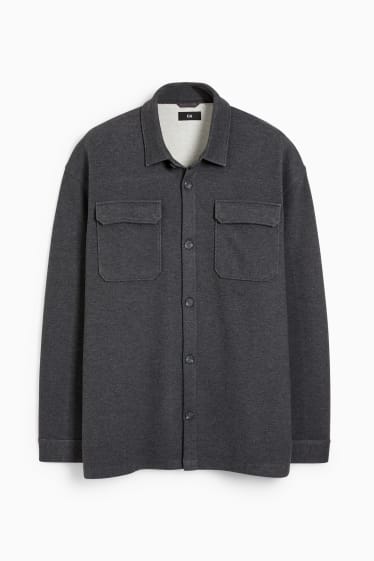 Men - Shirt jacket - dark gray