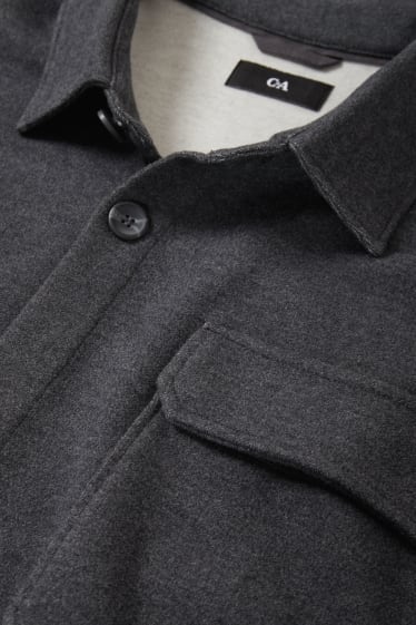Men - Shirt jacket - dark gray