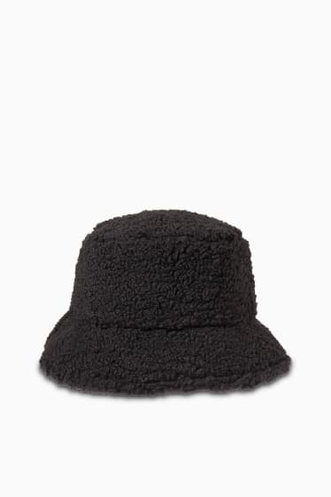 Donna - CLOCKHOUSE - cappello effetto peluche - nero