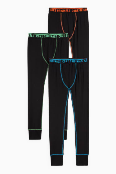 Nen - Paquet de 3 - pantalons llargs interiors - negre