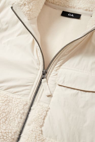 Men - Teddy fur jacket - THERMOLITE® - cremewhite