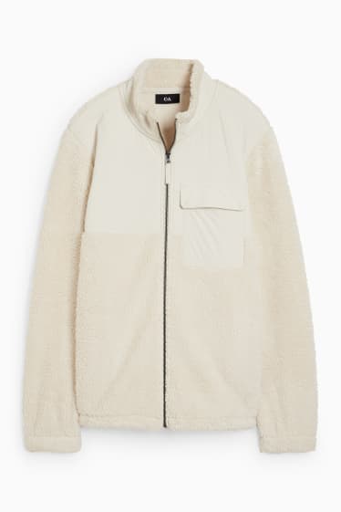 Men - Teddy fur jacket - THERMOLITE® - cremewhite