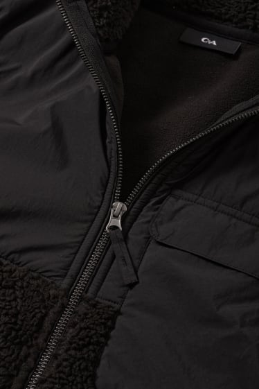 Hommes - Veste en peluche - THERMOLITE® - noir