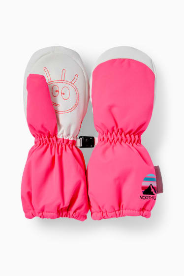 Enfants - Moufles de ski - rose fluo