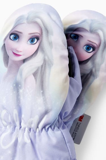 Enfants filles - La Reine des Neiges - moufles de ski - violet clair
