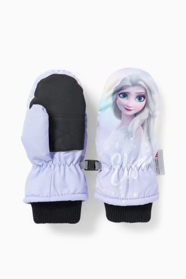 Enfants filles - La Reine des Neiges - moufles de ski - violet clair