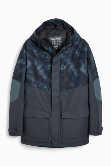 Hommes - Veste de sport à capuche - imperméable - bleu foncé