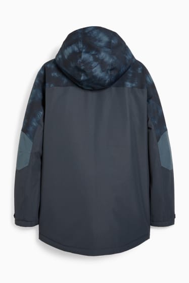 Hommes - Veste de sport à capuche - imperméable - bleu foncé
