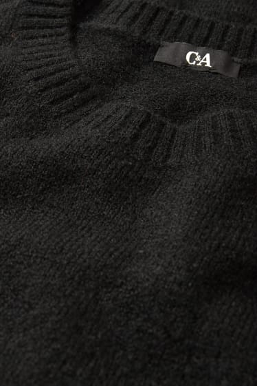 Damen - Basic-Pullover - schwarz