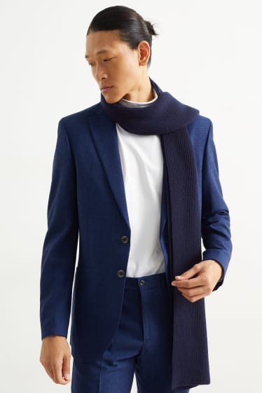 Heren - Sjaal van kasjmier - donkerblauw