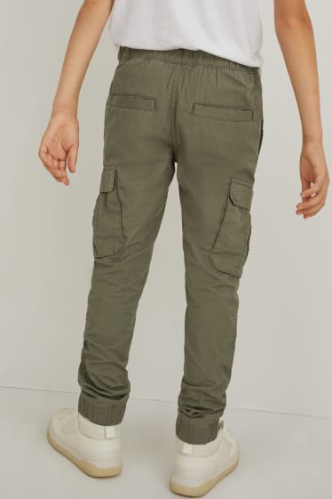 Enfants garçons - Lot de 2 - pantalons chaud style cargo - kaki