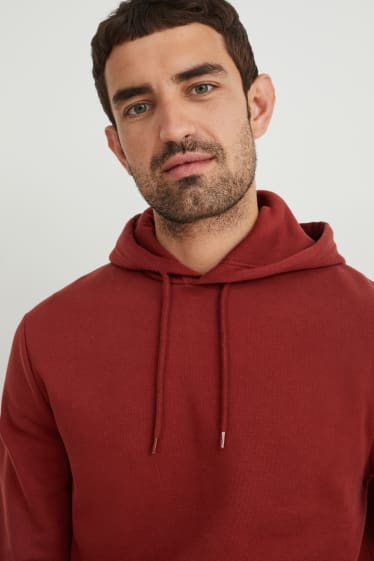 Heren - Hoodie - donkerrood