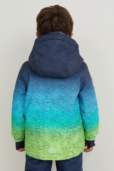 Niños - Chaqueta de esquí con capucha - azul oscuro