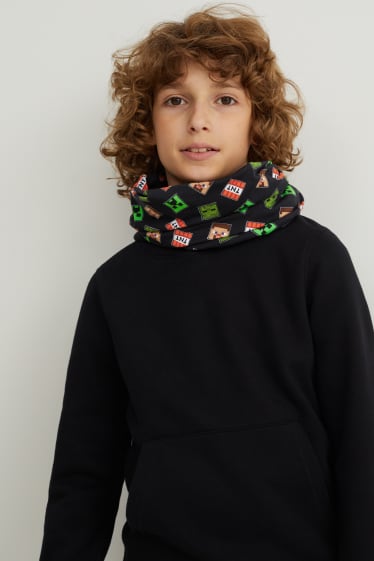 Kinderen: jongens - Minecraft - colsjaal - zwart