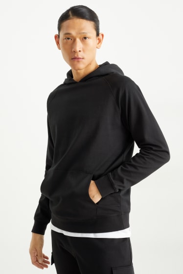 Hombre - Sudadera con capucha - Flex - negro