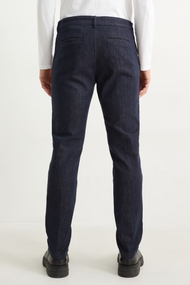 Heren - Chino-jeans - tapered fit - donkerblauw