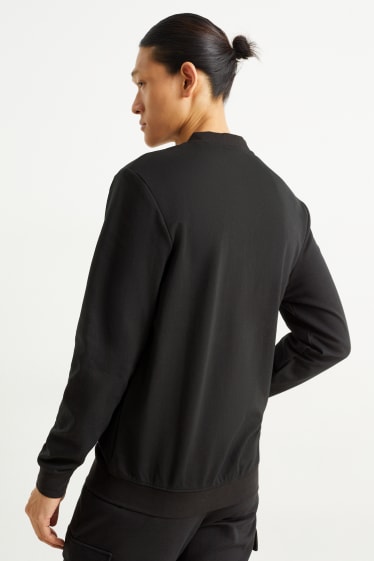 Hommes - Sweat zippé - noir