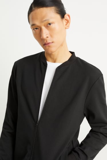 Hommes - Sweat zippé - noir