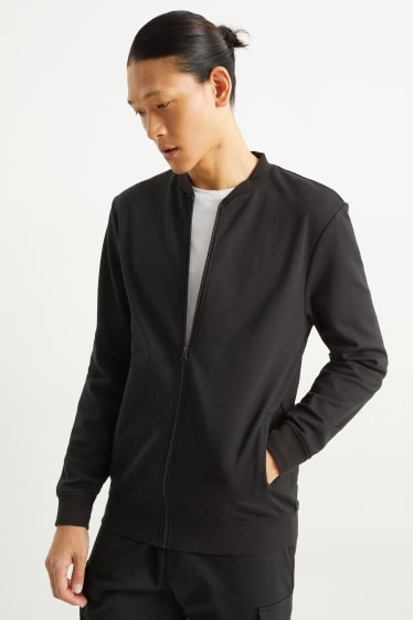 Hommes - Sweat zippé - noir