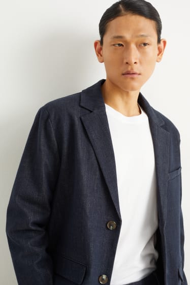 Men - Tailored denim jacket - regular fit - dark blue