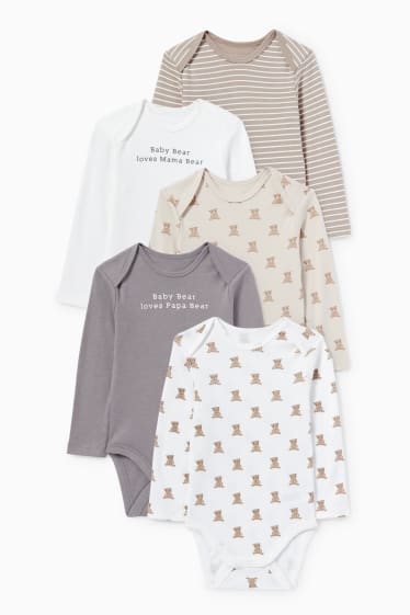Unisex - Multipack 5er - Baby-Body - beige