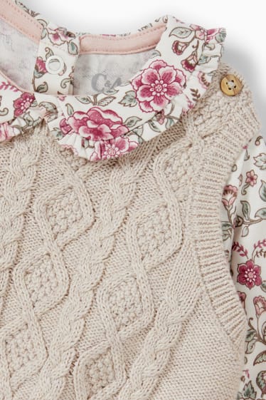Neonate - Completo neonati - 2 pezzi - beige