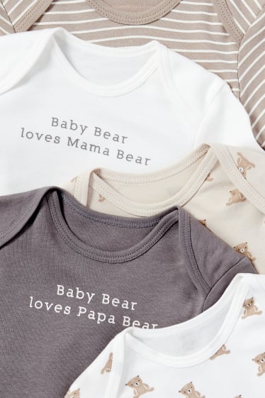 Unisex - Multipack 5er - Baby-Body - beige