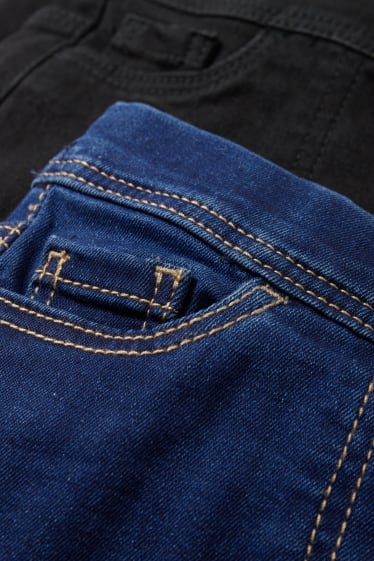 Kinderen: meisjes - Set van 2 - jegging - blauw / zwart